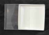 Square Invitation Presentation Gift Box - 10x10x2cm deep - White with Clear Lid - Product Show case