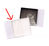 Square Invitation Presentation Gift Box - 10x10x2cm deep - White with Clear Lid - Cookie Product Show case