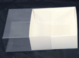 Square Hamper Product Presentation Gift Box - 30x20x8cm deep - White with Clear Lid - Retail Product Show case