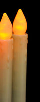 LED Battery Taper Candle with Gold Stand - Table Decoration or Carols