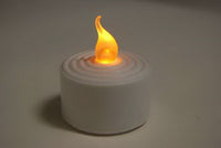 Battery Powered LED Tealight Candle - Amber wind proof Flame