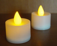 Battery Powered LED Tealight Candle - Amber wind proof Flame