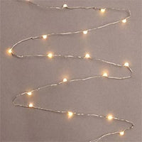 10 metre long fairy light string with warm white 100 bulbs - mains powered