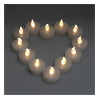 LED Candle - White Body Amber Flame - Battery Operated On/Off Switch