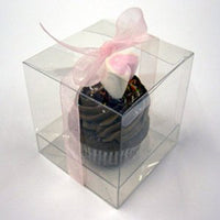 Clear Plastic PVC 8cm Cube Gift Box - Bomboniere Box