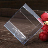 Clear Plastic 9cm Cube Gift Box - Large wedding Bomboniere Box - Cup Cake Holder