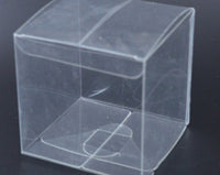 Clear Plastic PVC 8cm Cube Gift Box - Bomboniere Box