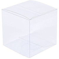 Clear Plastic PVC 8cm Cube Gift Box - Bomboniere Box