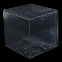 Clear Plastic PVC 5cm Cube Gift Box - Wedding Anniversary Christening Favor