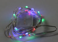 Red Green Blue Micro LED lights  bulbs - battery powered table centrepiece fairy lights - Medium