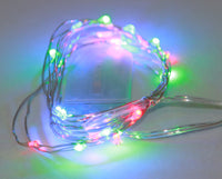 Red Green Blue Micro LED lights  bulbs - battery powered table centrepiece fairy lights - Medium