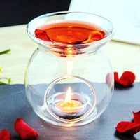 Glass Oil Aromatherapy Lamp Scent Burner - Spa, Relaxation, Room Infuser