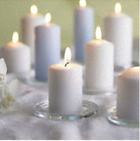 Mixed Pack Pillar candles 8cm to 17cm high - wedding table centrepiece design idea