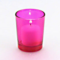 Pink Shot Glass Tealight Votive  Candle Holder - Small 6.5cm