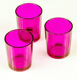 Pink Shot Glass Tealight Votive  Candle Holder - Small 6.5cm