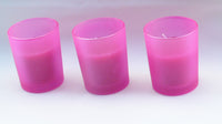 Pink Frosted Shot Glass Tea Light Candle Holder