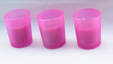 Pink Frosted Shot Glass Tea Light Candle Holder