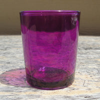 Purple Shot Glass Tealight Votive  Candle Holder - Small 6.5cm
