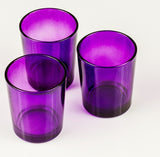 Purple Shot Glass Tealight Votive  Candle Holder - Small 6.5cm
