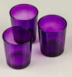 Purple Shot Glass Tealight Votive  Candle Holder - Small 6.5cm