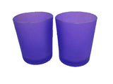 Purple Violet Glass Holder for Votive or TeaLight Candle - Party Table