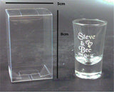 Clear Plastic 8x5cm Rectangle PVC Gift Box - Bomboniere or tealight Holder