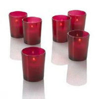 Ruby Red Shot Glass Tealight Votive  Candle Holder - Small 6.5cm