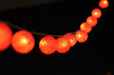 All Red Noir Cotton Ball 5cm Ball - 3 Metre Battery Powered -  fairy party room lights decor