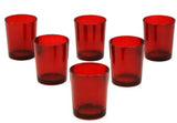 Ruby Red Shot Glass Tealight Votive  Candle Holder - Small 6.5cm