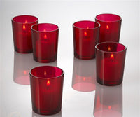 Ruby Red Shot Glass Tealight Votive  Candle Holder - Small 6.5cm