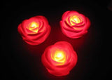 Red Roses table decoration or centrepiece - mains powered string fairy lights