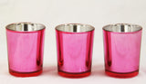 Hot Pink Glass Holder for Votive or TeaLight Candle - Golden Anniversary Decor