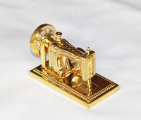 Desk Top Novelty Gold Sowing Machine Clock - Mothers day gift present xmas birthday