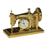 Desk Top Novelty Gold Sowing Machine Clock - Mothers day gift present xmas birthday