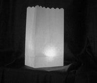 All Silver Lantern Tealight Candle Paper Bags - Party Decoration - 10 Pack