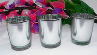 Silver Glass Holder for Votive or TeaLight Candle - bling style