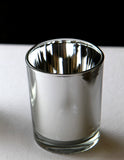 Silver Glass Holder for Votive or TeaLight Candle - bling style