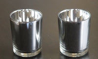 Silver Glass Holder for Votive or TeaLight Candle - bling style
