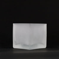 Square Frosted Glass Tea Light Candle Holder - 5cm cube