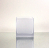 Square Frosted Glass Tea Light Candle Holder - 5cm cube