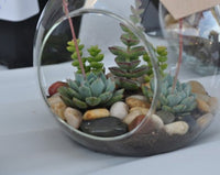 12cm Hanging Clear Glass Candle Holder- Ball - Outdoor or Indoor Event Decoration