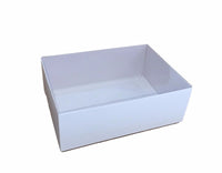 White Hamper Product Presentation Gift Box - 25x17x5cm deep - White with Clear Lid - Retail Product Show case
