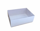 White Hamper Product Presentation Gift Box - 25x17x5cm deep - White with Clear Lid - Retail Product Show case