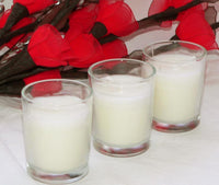 White Wax Votive Candle in Clear Glass Holder - Function Decoration Candle