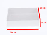 Square Hamper Product Presentation Gift Box - 20x20x8cm deep - White with Clear Lid - Retail Product Show case