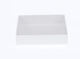 Square Hamper Product Presentation Gift Box - 30x20x8cm deep - White with Clear Lid - Retail Product Show case