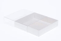 Square Hamper Product Presentation Gift Box - 30x20x8cm deep - White with Clear Lid - Retail Product Show case