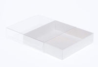 Square White Hamper Product Presentation Gift Box - 25x25x6cm deep - White with Clear Lid - Retail Product Show case