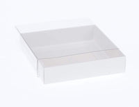 Square Hamper Product Presentation Gift Box - 30x20x8cm deep - White with Clear Lid - Retail Product Show case