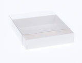 White Hamper Product Presentation Gift Box - 25x17x5cm deep - White with Clear Lid - Retail Product Show case